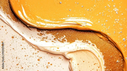 Abstract texture of colorful paint swirls with shimmer and shine in artistic design.