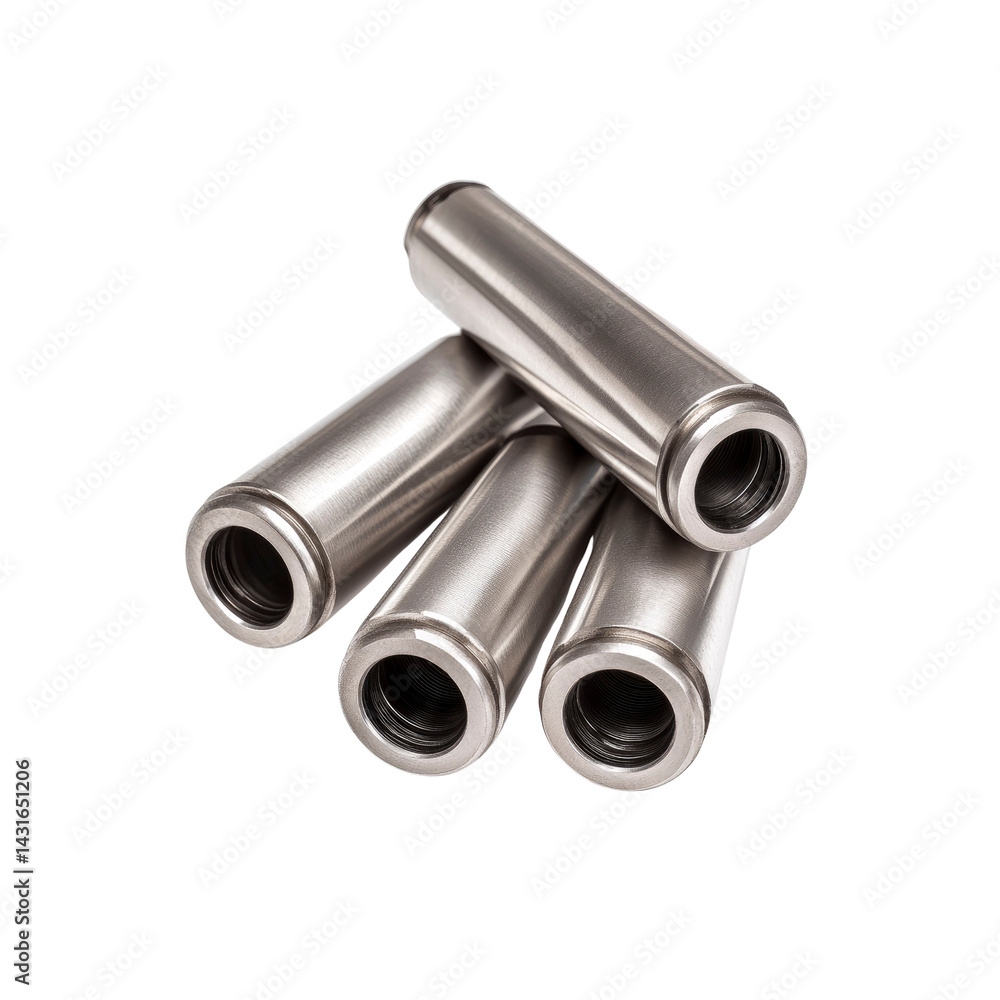 Fototapeta premium Precision Metal Cylinders Industrial Components Close-up