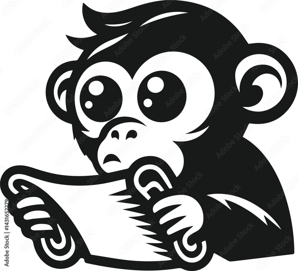 Obraz premium Monkey silhouette