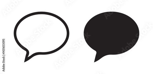 Chat message icon set for online communication. Vector Illustration Eps 10