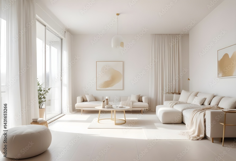 Photo interior modern design room 3d illustration Photo interior modern design room 3d illustration