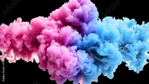 Colorful smoke swirl creating vibrant abstract patterns and textures.