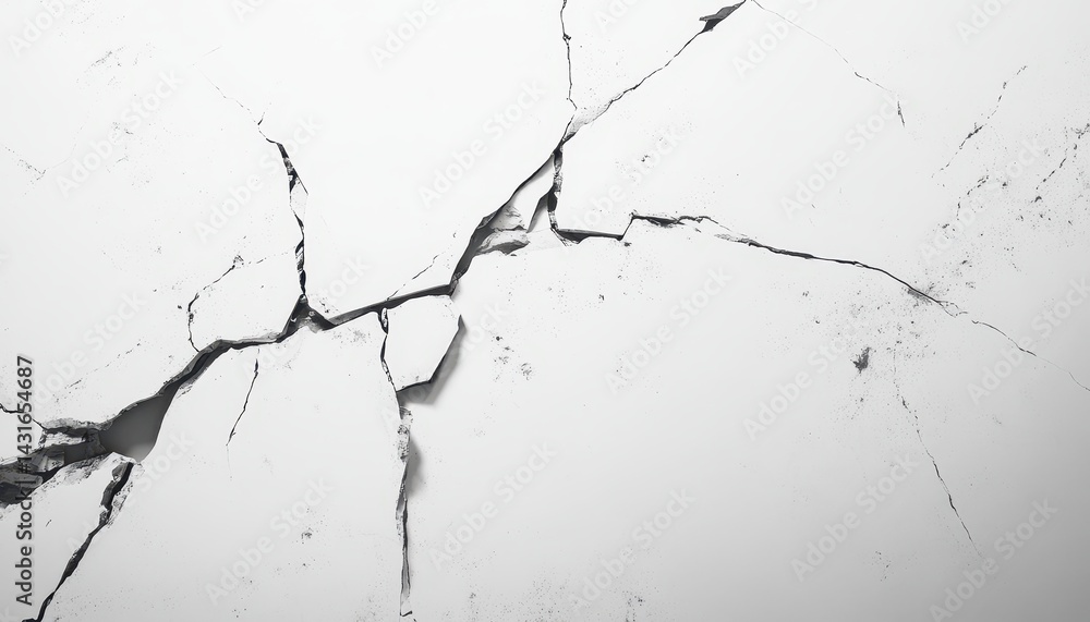 Cracked white surface. Extensive network of fissures Cracked white surface. Extensive network of fissures