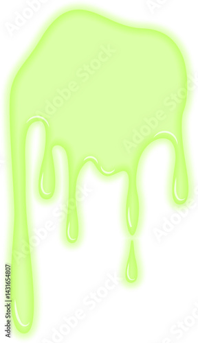 Green viscous radioactive liquid splashing chaotically, resembling a crude toxic spill.