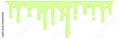 Green radioactive liquid with an intense fluorescent glow forming irregular shapes.