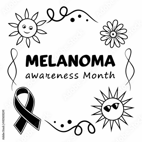 MELANOMA  AWARENESS MONTH vector illustration