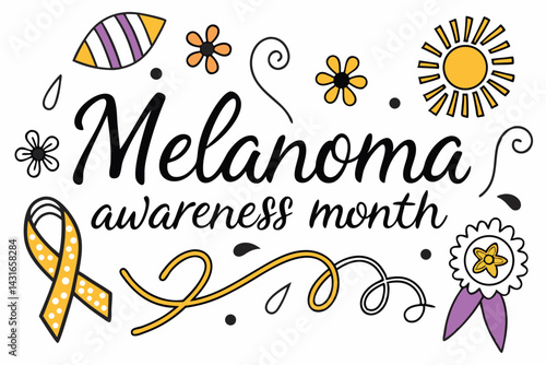 MELANOMA  AWARENESS MONTH vector illustration