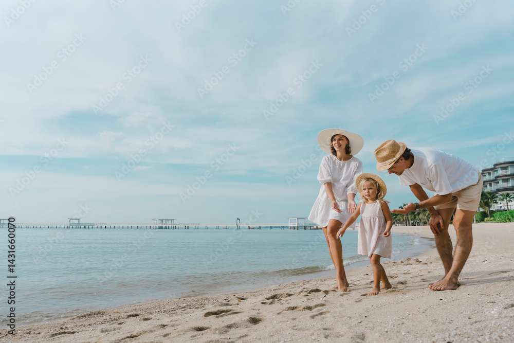 custom made wallpaper toronto digitalHappy family beach sunset. Children vacations. daughter mother father. having fun playing beach in summer vacation on the beach. Happy family and vacations concept.