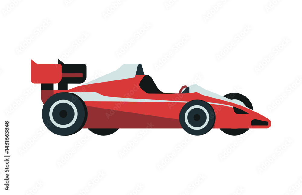 Obraz premium Vector illustration of a modern go kart vehicle