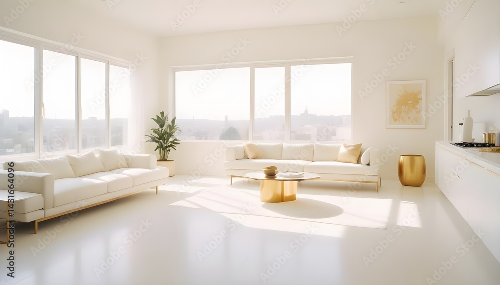 Fototapeta premium Photo interior modern design room 3d illustration