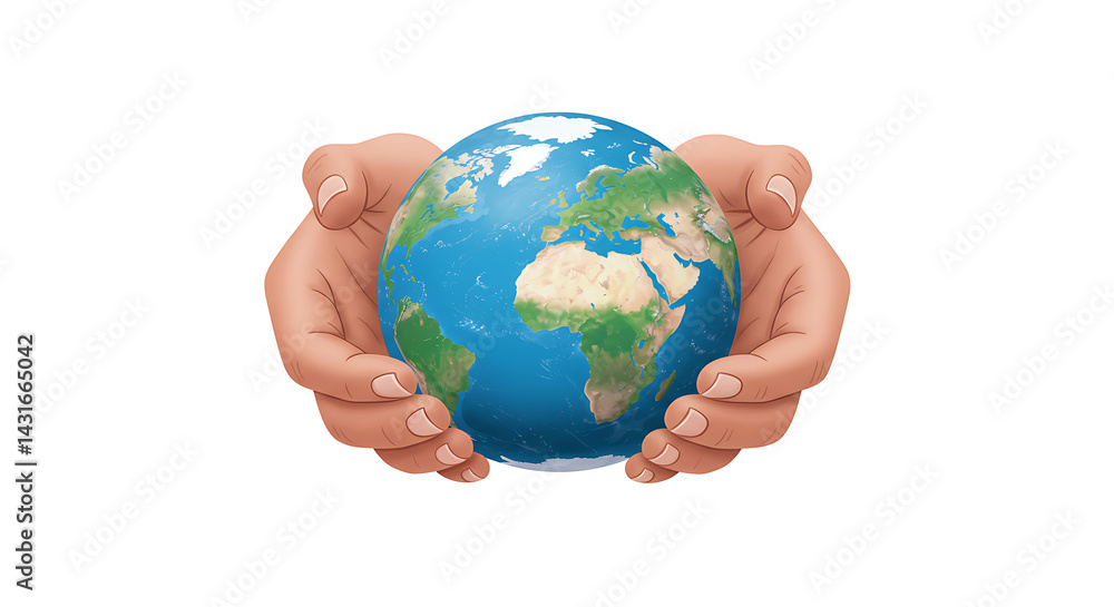 Illustration, vector, hands with earth, earth day, Illustration, vector, hands with earth, earth day,