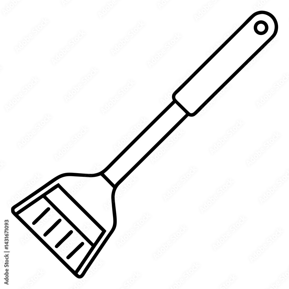 Scraper line art vector isolated on white background Scraper line art vector isolated on white background