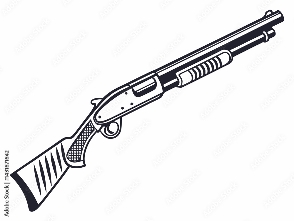 shotgun vector isolated on white background shotgun vector isolated on white background