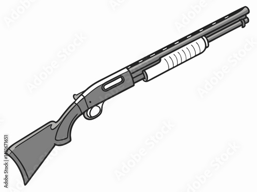 shotgun vector isolated on white background 