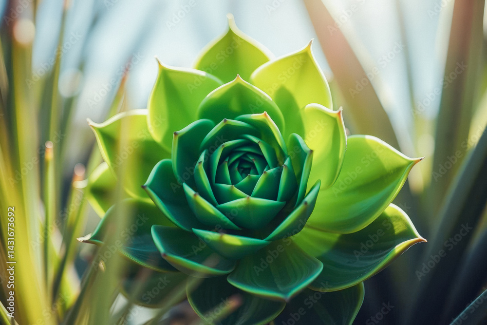 Close Up of a Vibrant Succulent Flower