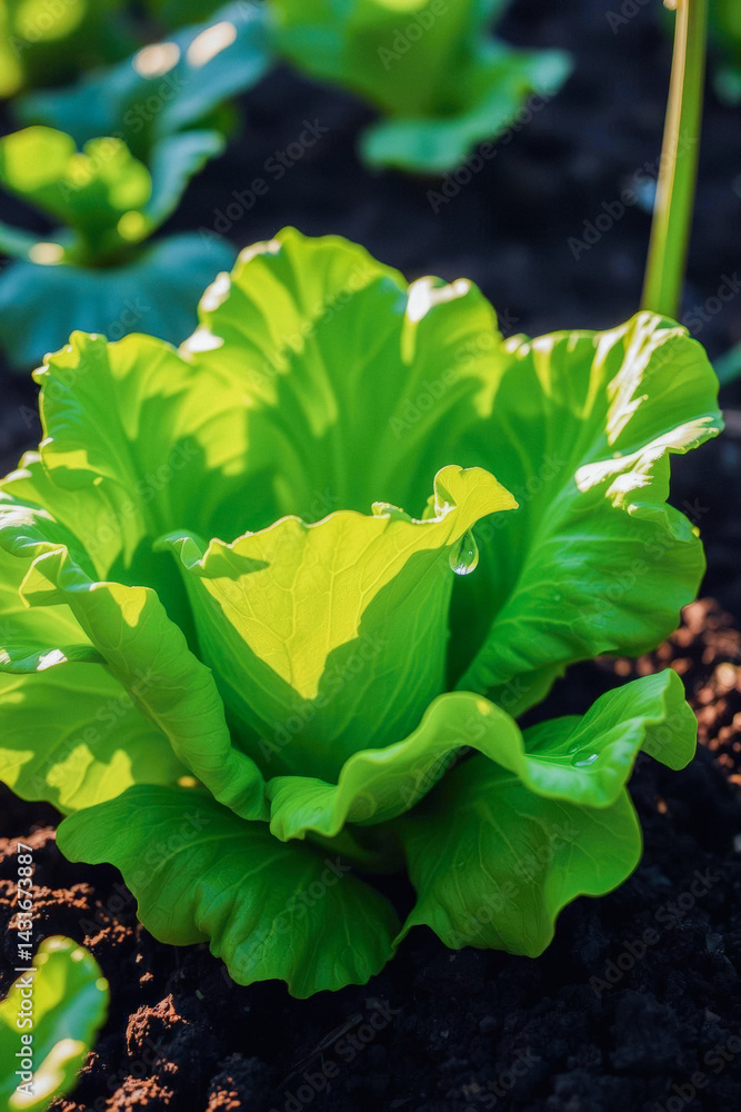 Fresh Greenery Growing in the Garden