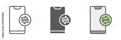 Transfer Icons Set – Vector Illustrations in Multiple Styles