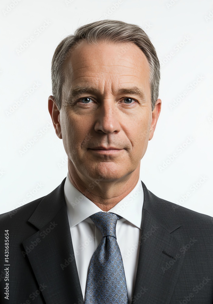 Portrait of a Confident Middle-Aged Businessman in a Suit Portrait of a Confident Middle-Aged Businessman in a Suit