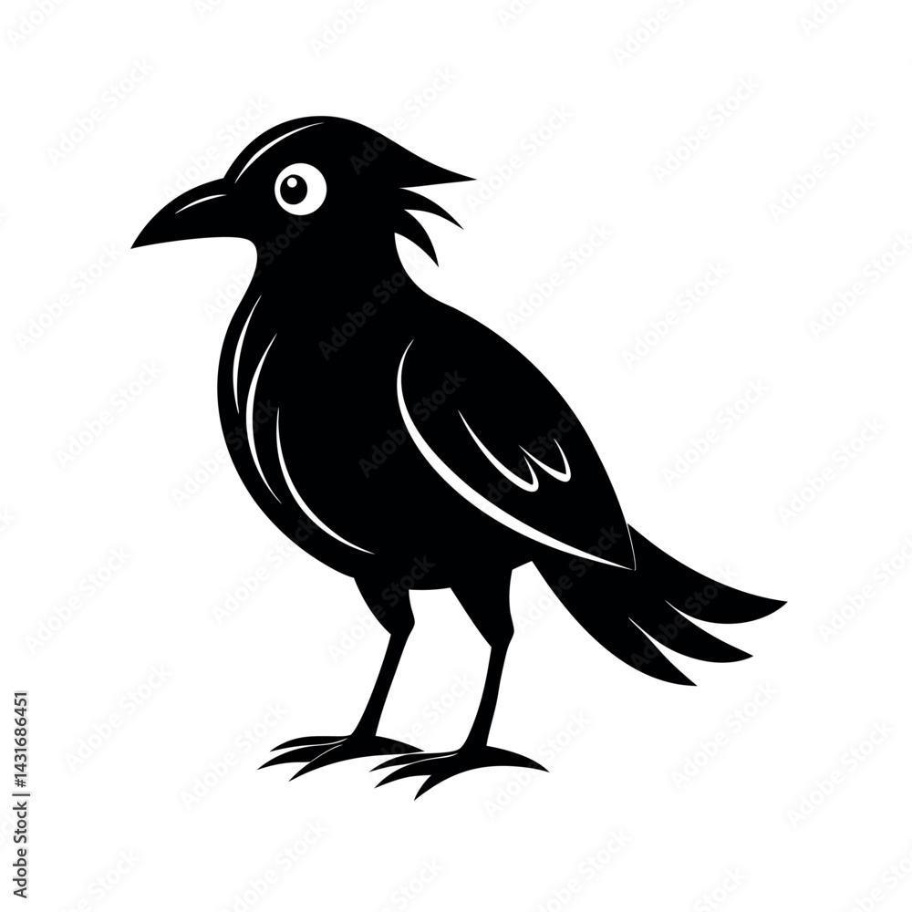 Obraz premium Garnet Bird Black Vector Silhouette Design