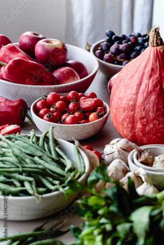 Farmers market produce late summer early fall