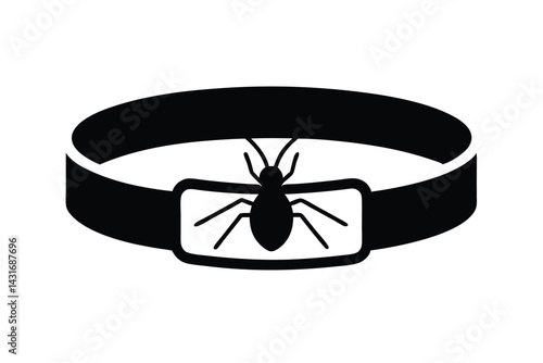 insect repellent  bracelet vector icon