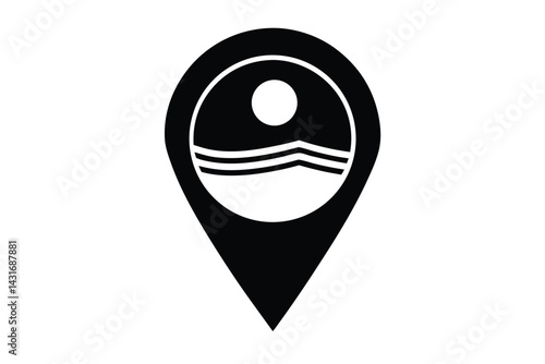 Free Download gps-pin-on-beach-vector-icon.eps - GFXLoad