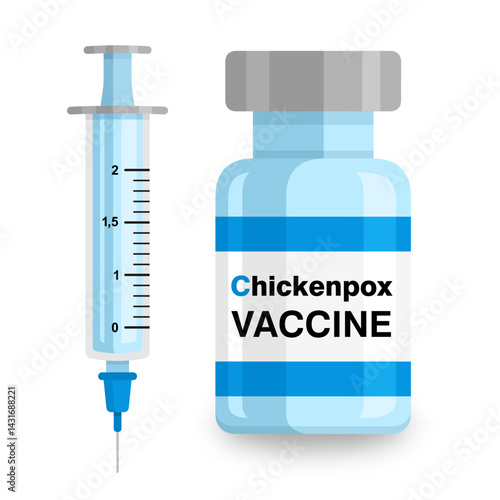 Chickenpox, Varicella vaccine vector illustration