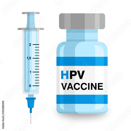HPV, Human papillomavirus vaccine vector illustration