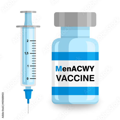 Men ACWY, Meningococcal ACWY vaccine vector illustration