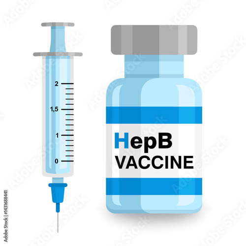 Hepatitis B vaccine vector illustration