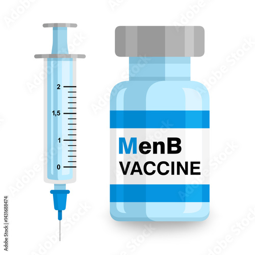 Men B, Meningococcal B vaccine vector illustration
