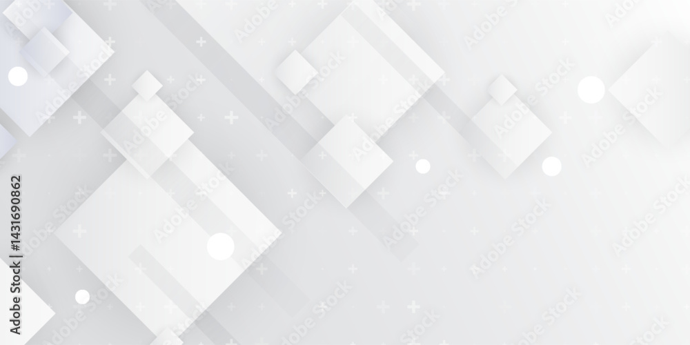 White vector illustration modern abstract background with shapes. White vector presentation background for poster, banner, wallpaper, mockup, flyer, and report.vector eps10 White vector illustration modern abstract background with shapes. White vector presentation background for poster, banner, wallpaper, mockup, flyer, and report.vector eps10