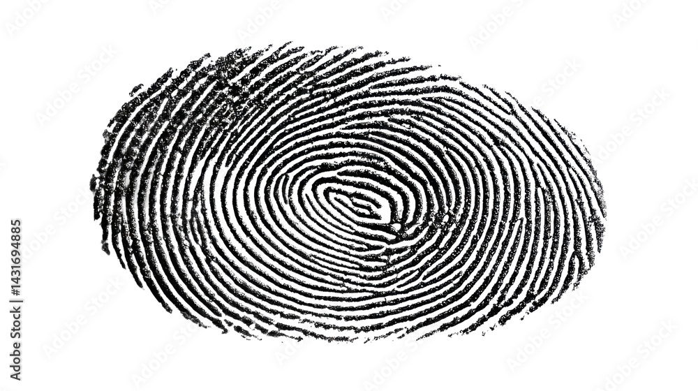 fingerprint on white background fingerprint on white background
