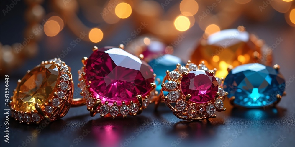Macro shots of sparkling gemstones Macro shots of sparkling gemstones