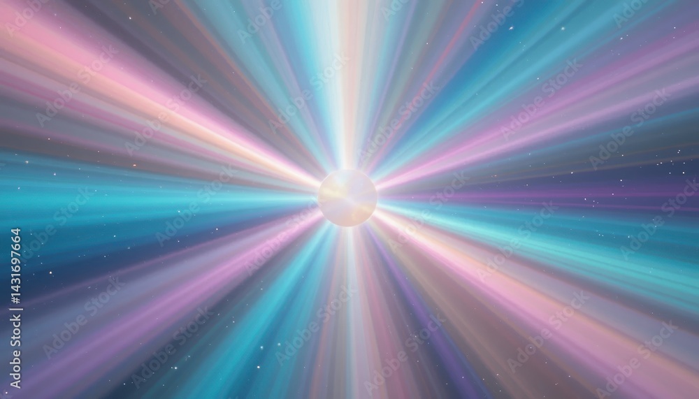 Obraz premium Radiant light burst cosmic space digital art abstract environment wide-angle viewpoint vibrant energy concept for stunning visual impact