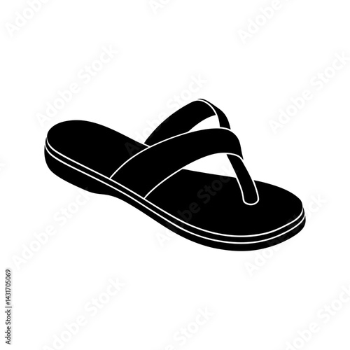 Sandal silhouette vector illustration