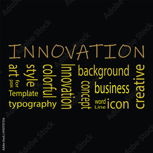   Word Cloud with INNOVATION background design