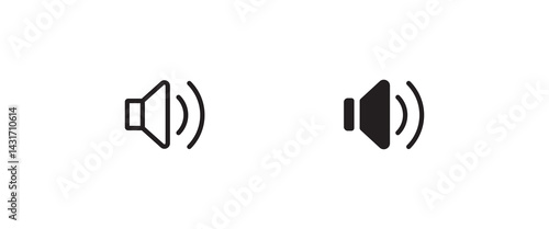 loud speaker icon, Voice , Record. recording Studio Symbol. volume icons button, vector, sign, symbol, logo, illustration, editable stroke, flat design style isolated on white linear pictogram