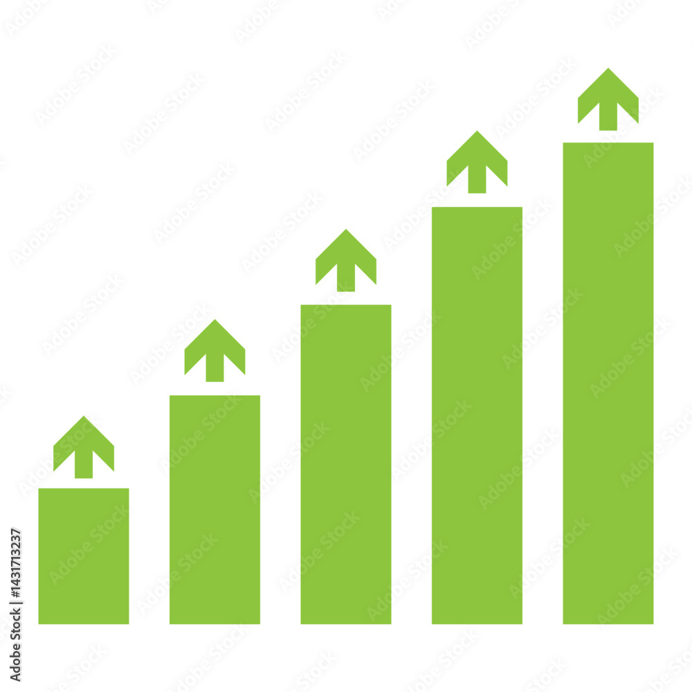 Upward trend infographic Upward trend infographic