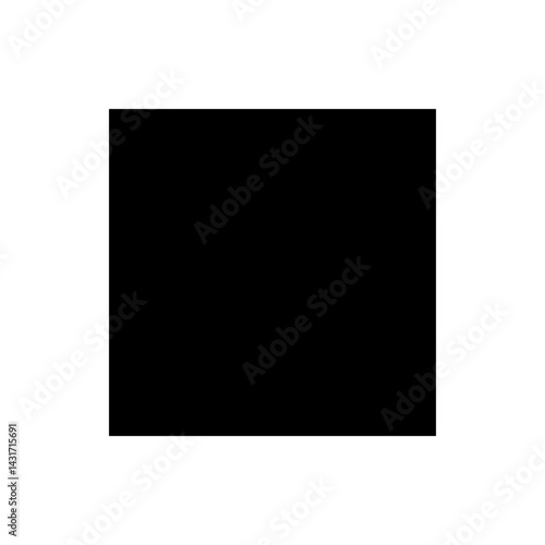 A simple illustration of a solid black horizontal rectangle centered on a white background plain design