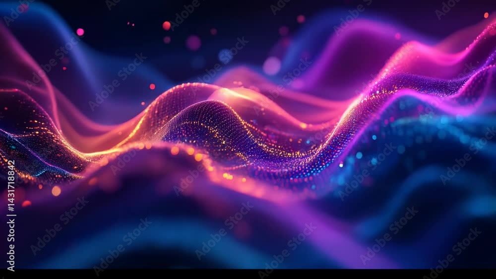 Abstract Colorful Wave Particle Background Abstract Colorful Wave Particle Background