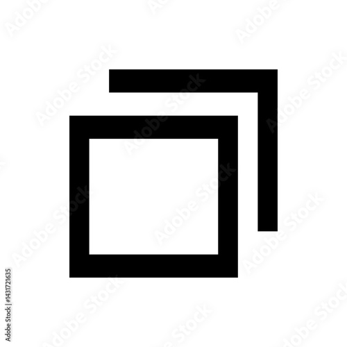 Two overlapping rectangles with the top one slightly offset creating a layered visual effect design