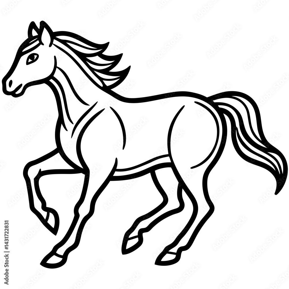 Obraz premium A vector of a racing horse