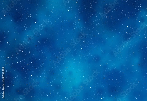 Vast teal and blue watercolor starry night sky, dark galaxy illustrated, ample blank space, texture, galaxy