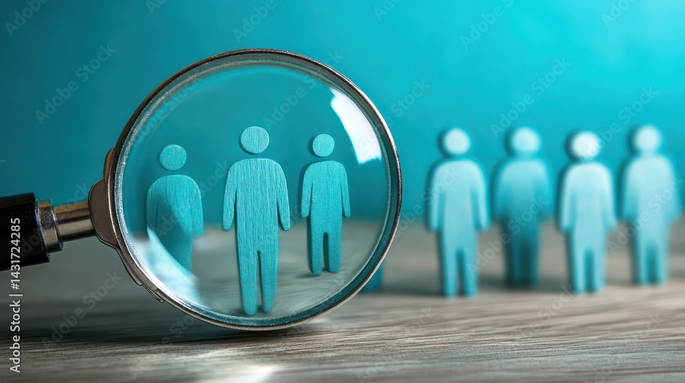 custom made wallpaper toronto digitalMagnifying Glass Focuses on Three People from a Line