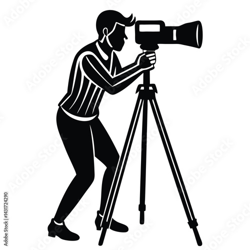 silhouette of a photographer