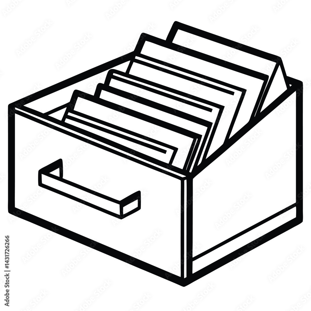 vector file drawer icon