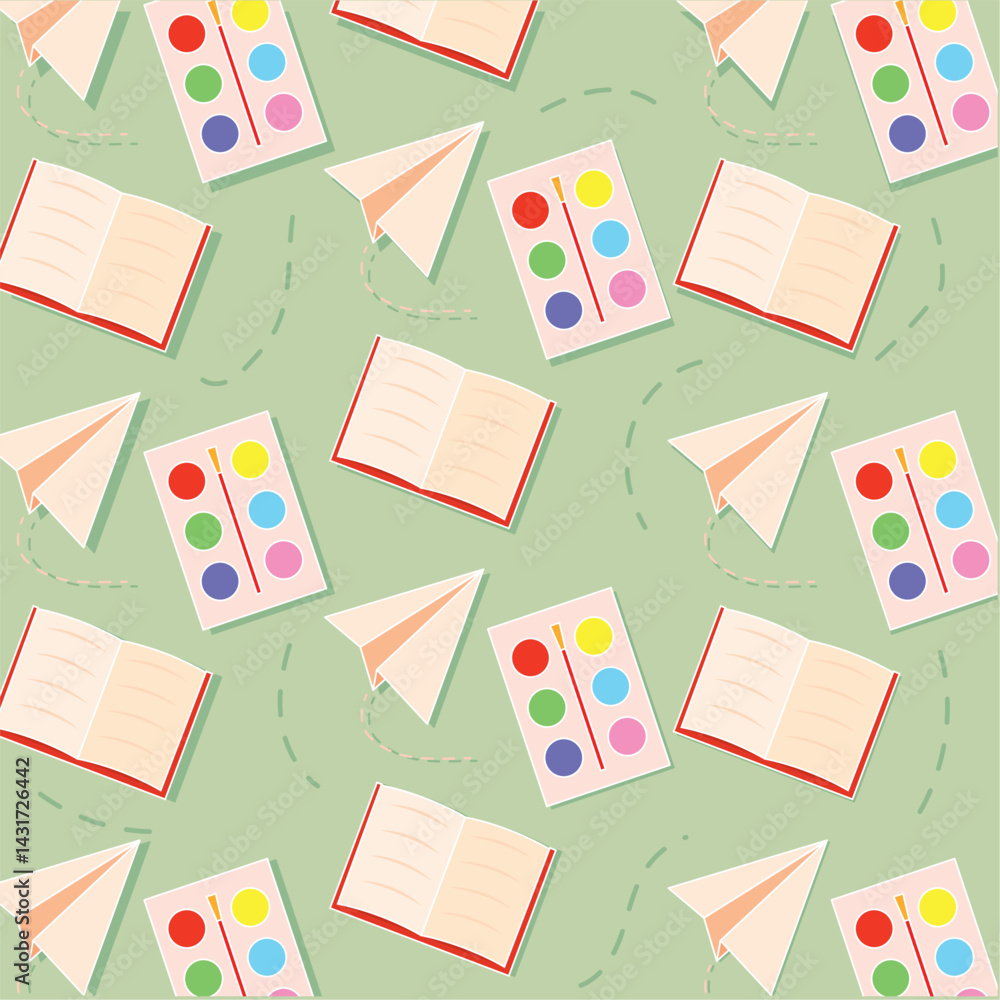 Paper plane and paint set. Vector Paper plane and paint set. Vector