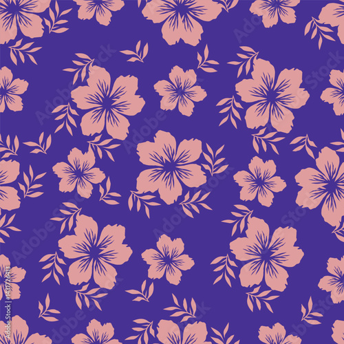 Wallpaper Mural Hand drawn flowers, seamless patterns with floral for fabric, textiles, clothing, wrapping paper, cover, banner, home decor, abstract backgrounds Torontodigital.ca