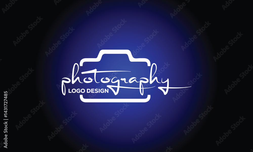 Obraz premium Camera icon. photo camera icon. camera photography icon. flat illustration of vector icon on blue background. photo camera sign and symbol. photography logo.